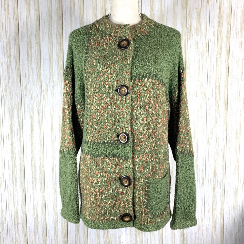 Nomadic Traders green boho sweater size Small